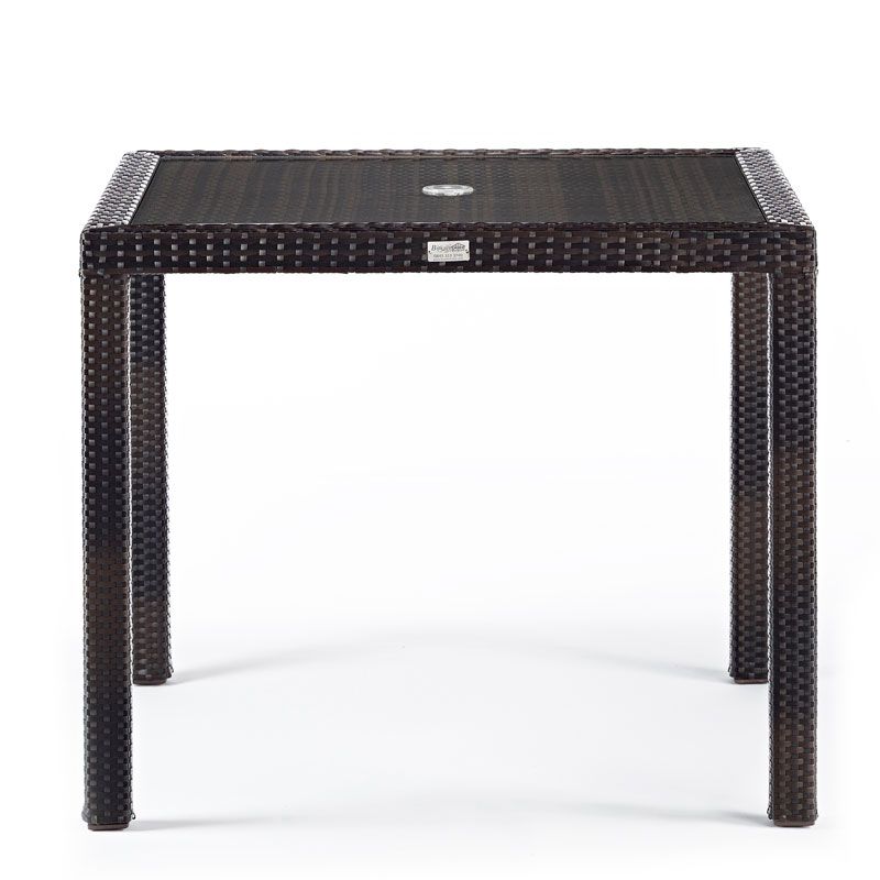 Square rattan online dining table