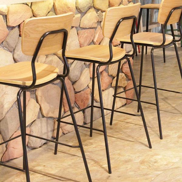 Portland Steel & Plywood Stacking Bar Chair