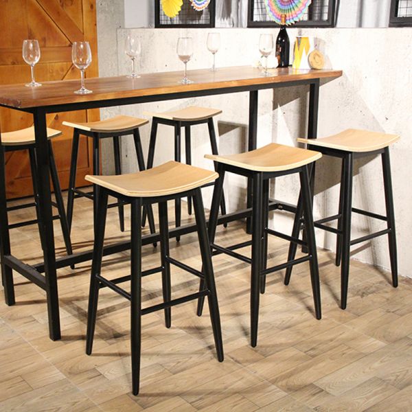 Shelby Aluminium & Golden Oak Plywood Bar Stool