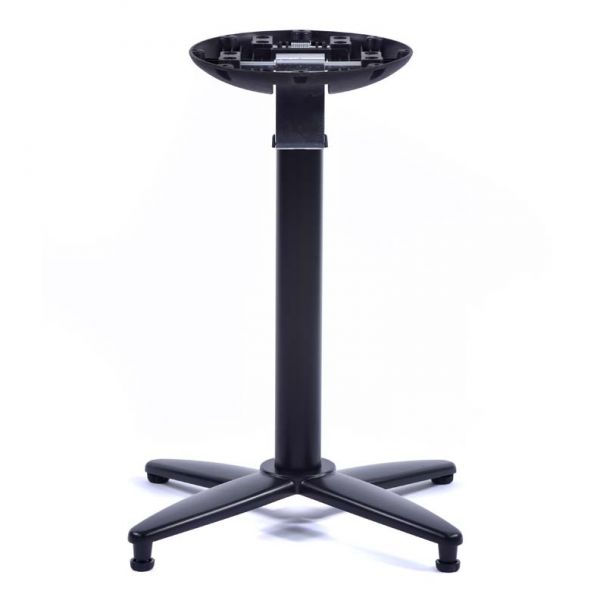 Aluminium Folding Table Base with Plastic Flip Top - Black