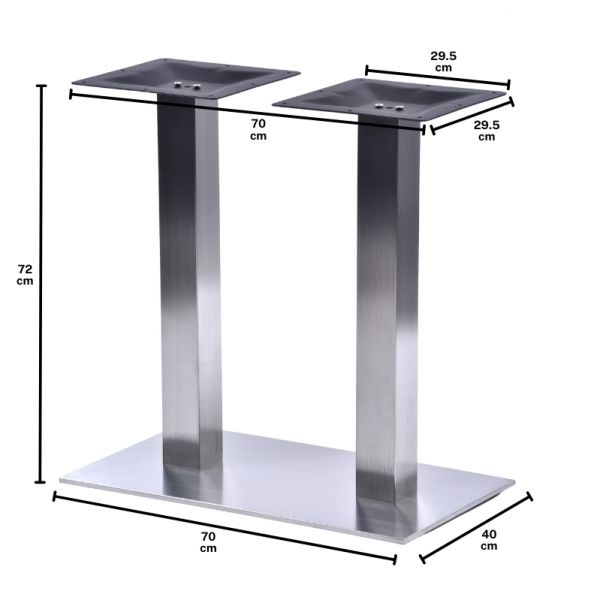 Aluminium Twin Square Column Table Base