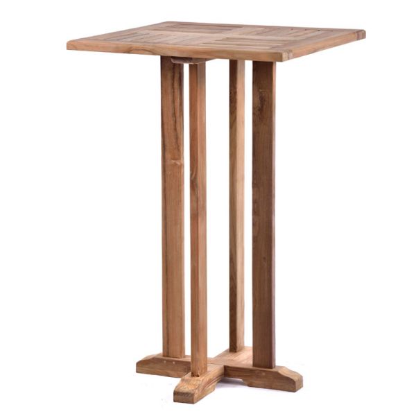 Teak Single Bar Pedestal Base