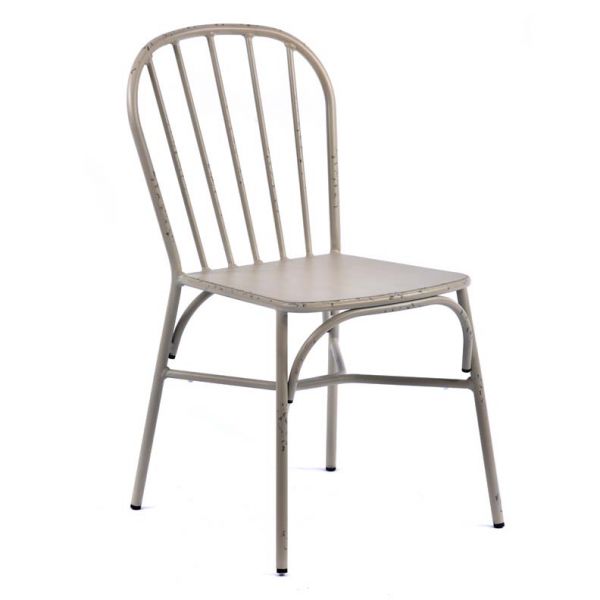 Cellini Aluminium Side Chair Vintage White