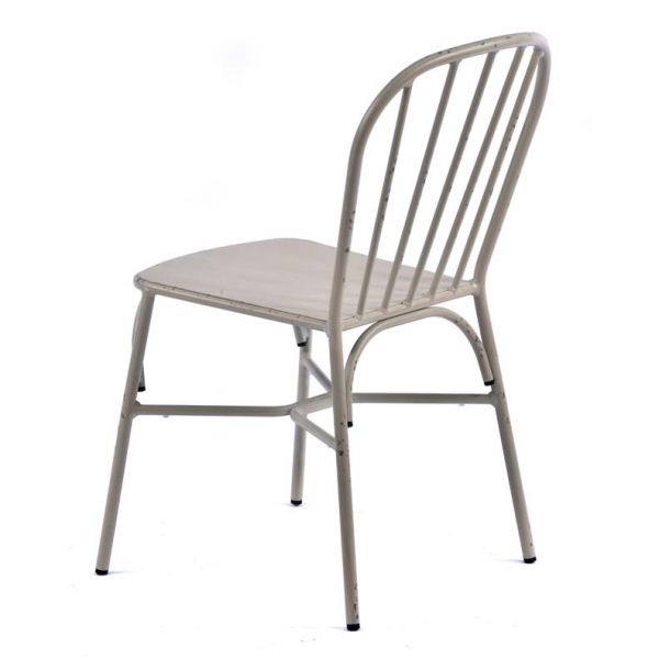 Cellini Aluminium Side Chair Vintage White