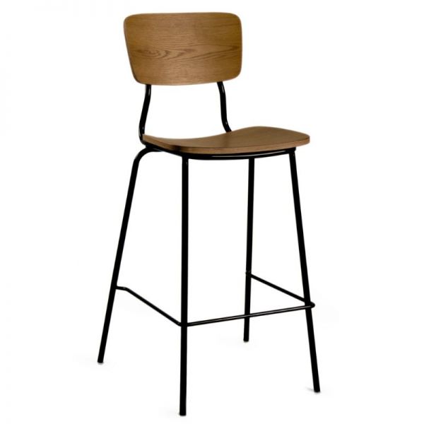 Portland Steel & Plywood Stacking Bar Chair