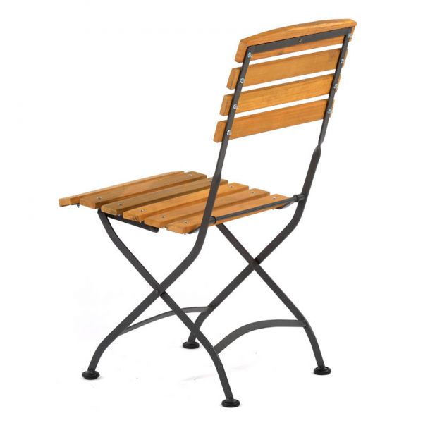 Newark Folding Hardwood/Steel Side Chair