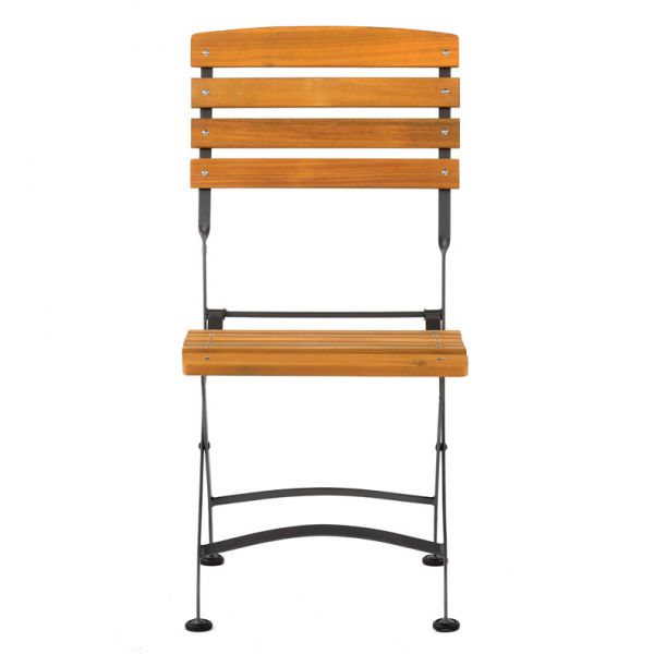 Newark Folding Hardwood/Steel Side Chair