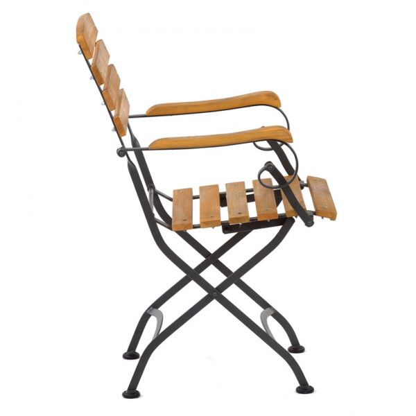 Newark Folding Hardwood/Steel Arm Chair