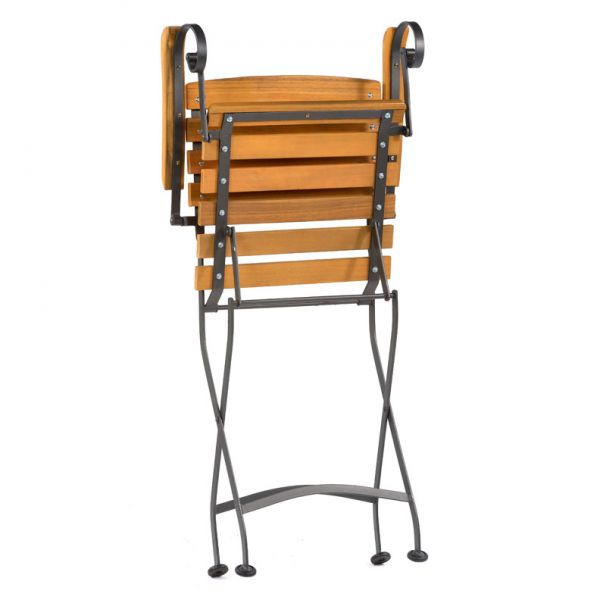 Newark Folding Hardwood/Steel Arm Chair