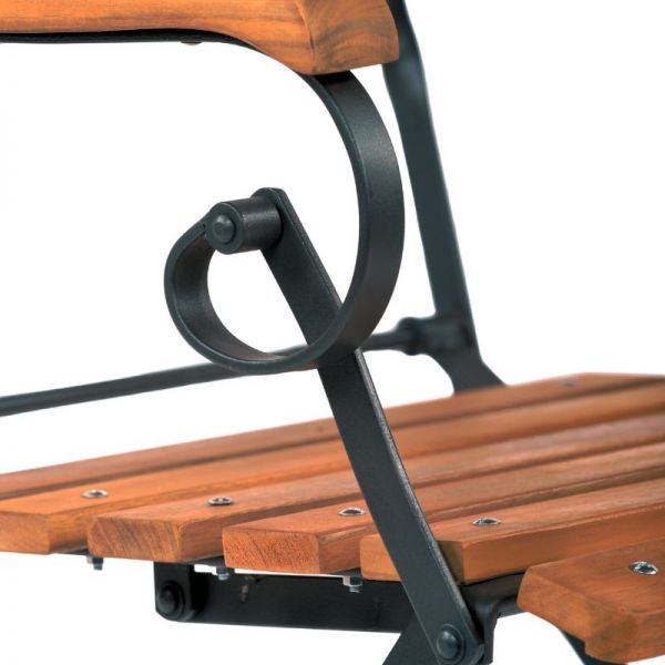 Newark Folding Hardwood/Steel Arm Chair