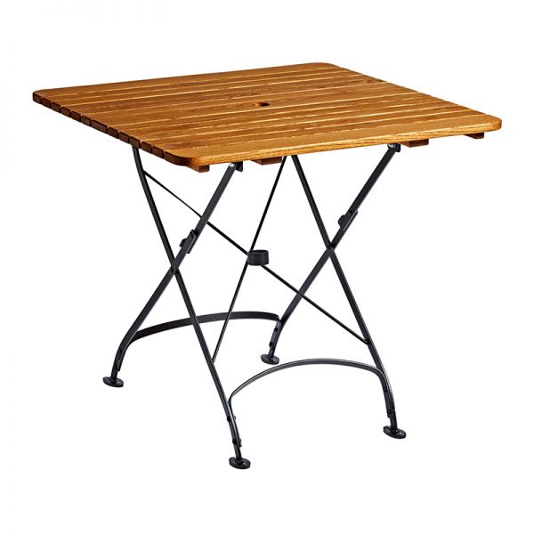 Newark Premium Hardwood/Steel 70x70cm Square Folding Table