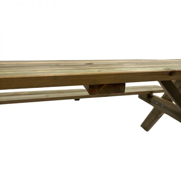 Tiptree 6 Seat Picnic Bench - Dip Treated Green Timber - 140cm Length