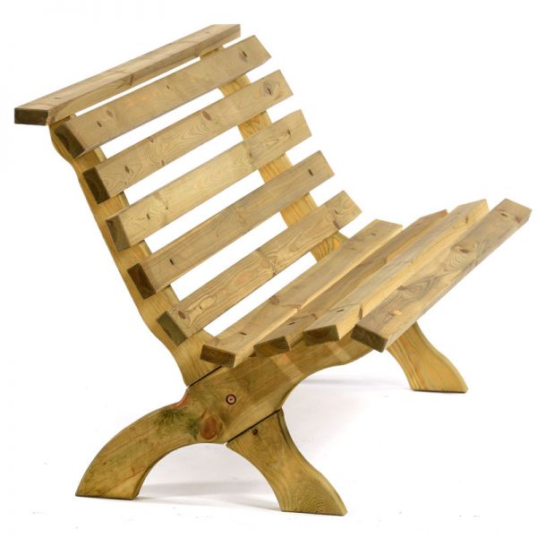 Lilly 3 Seat Wooden Ergonomic Garden Bench - Durable Dip Treated Pine -  FSC®