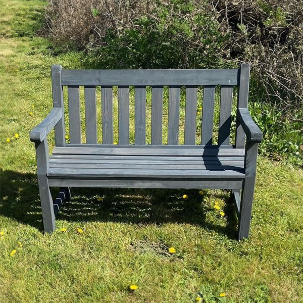 Darwin Garden Bench - 120cm Length 2 Person - (Dark Grey) -  FSC®