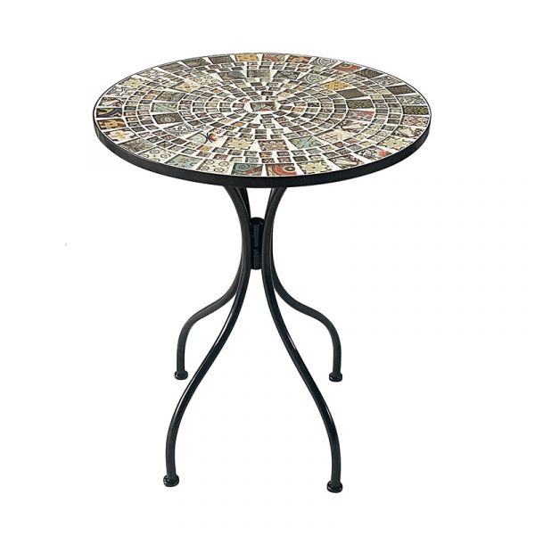 3 Piece Metal Garden Bistro Set - Autumn Mosaic Design