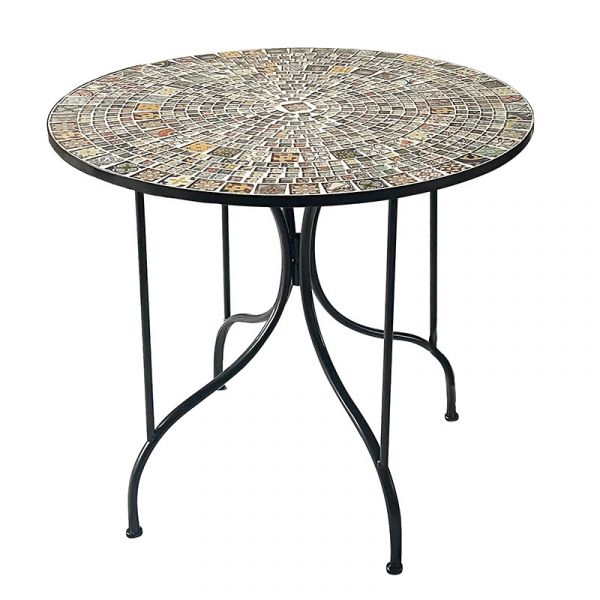 5 Piece Metal Garden Bistro Set - Autumn Mosaic Design