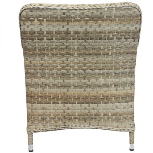 Halton Tub Rattan Armchair - Brown Weave with Cream Cushion