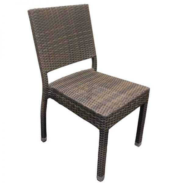 Ascot Rattan Side Chair - Durable Win-Tech Flat Weave Rattan - Durable & Waterproof