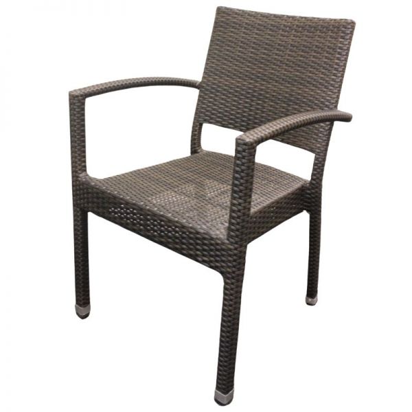 Ascot Rattan Arm Chair - Durable Win-Tech Flat Weave Rattan - Durable & Waterproof