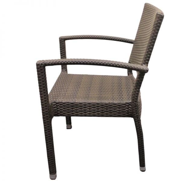 Ascot Rattan Arm Chair - Durable Win-Tech Flat Weave Rattan - Durable & Waterproof