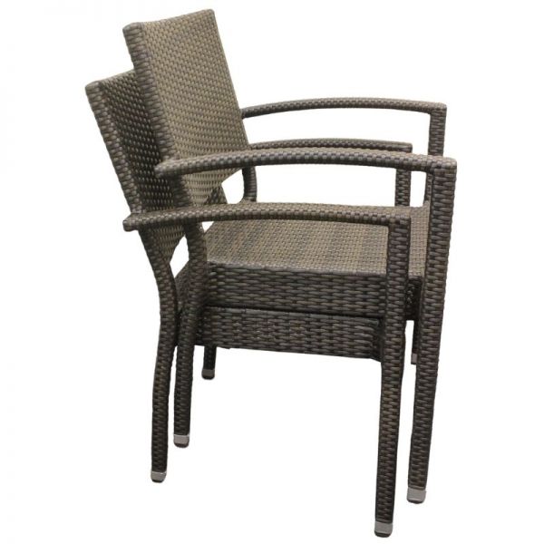 Ascot Rattan Arm Chair - Durable Win-Tech Flat Weave Rattan - Durable & Waterproof