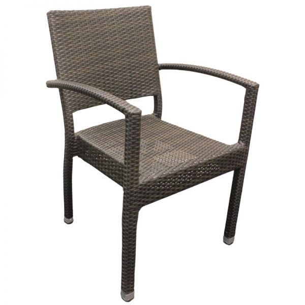 Ascot Rattan Arm Chair - Durable Win-Tech Flat Weave Rattan - Durable & Waterproof