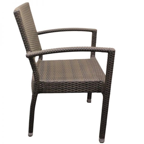 Ascot Rattan Arm Chair - Durable Win-Tech Flat Weave Rattan - Durable & Waterproof