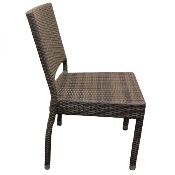 Ascot Rattan Side Chair - Durable Win-Tech Flat Weave Rattan - Durable & Waterproof