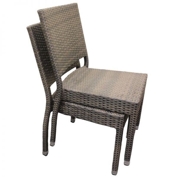 Ascot Rattan Side Chair - Durable Win-Tech Flat Weave Rattan - Durable & Waterproof