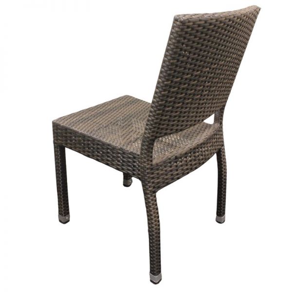 Ascot Rattan Side Chair - Durable Win-Tech Flat Weave Rattan - Durable & Waterproof