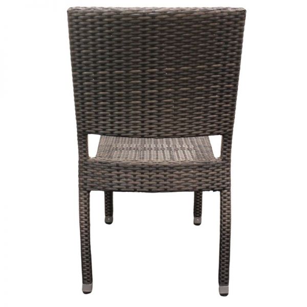 Ascot Rattan Side Chair - Durable Win-Tech Flat Weave Rattan - Durable & Waterproof