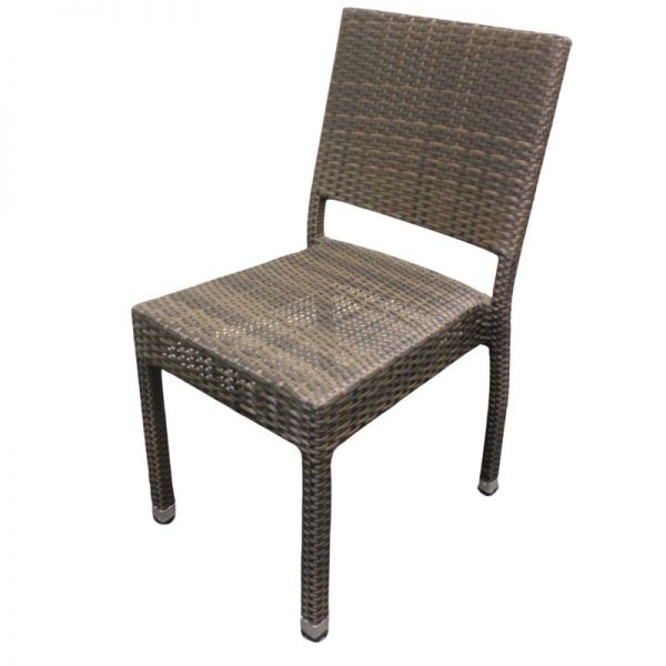 Ascot Rattan Side Chair - Durable Win-Tech Flat Weave Rattan - Durable & Waterproof