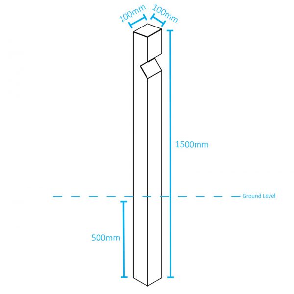 ECO Recycled Plastic Lighting Post Brown