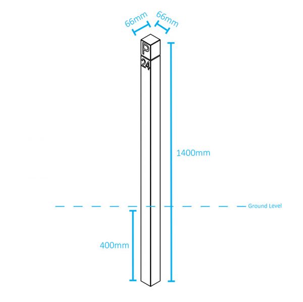 ECO Recycled Plastic Parking Post Brown