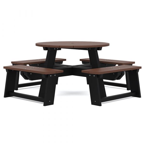 Eco 8 Seat Round Recycled Plastic Picnic Table 185cm