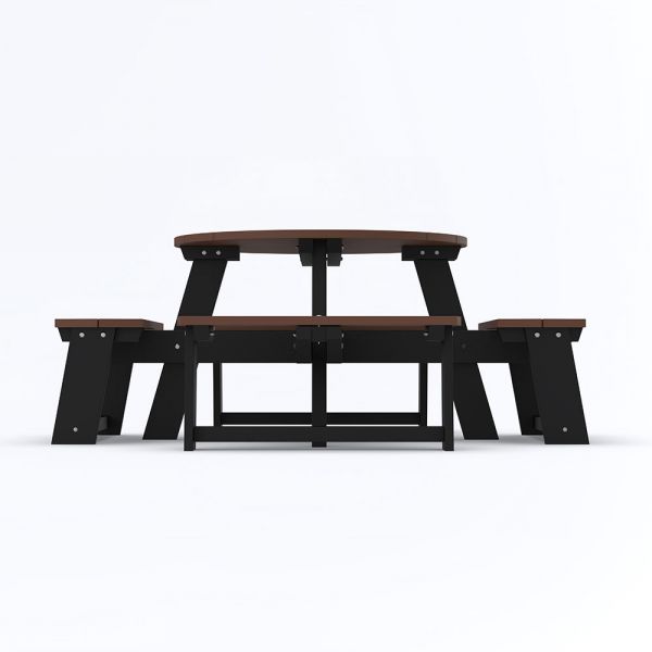 Eco 8 Seat Round Recycled Plastic Picnic Table 185cm