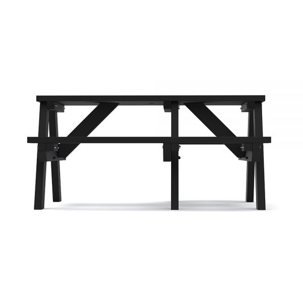 Eco Theo A Frame Wheelchair Access Recycled Plastic Picnic Table 150cm - Black