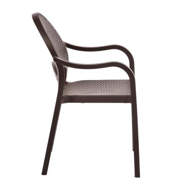 Polypropylene Arm Chair - Brown