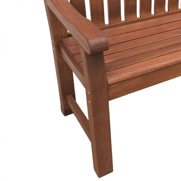 Boston Comfy Bench 160cm - 3 Seat Curved Back - Durable Hardwood Bench