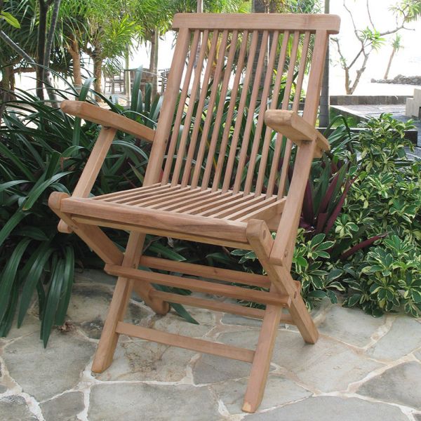 Palma Teak Folding Arm Chair - Set of 2