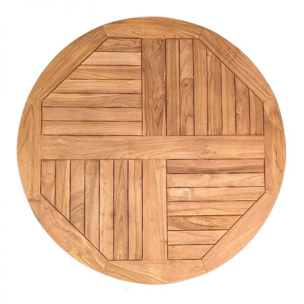 Alma Teak 100cm Round Dining Table