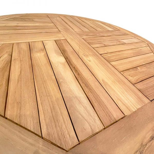 Alma Teak 100cm Round Dining Table