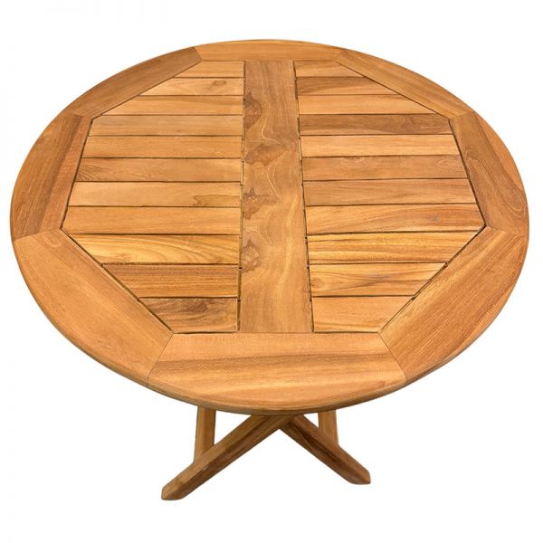 Alma Teak 60cm Round Dining Table