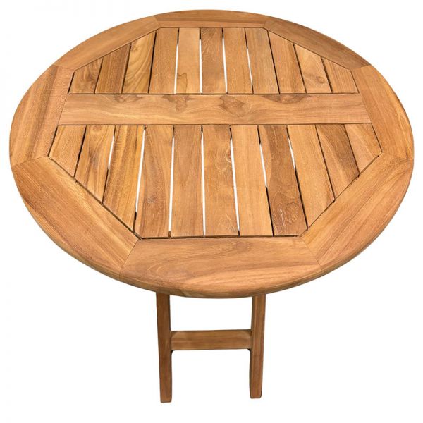 Alma Teak 60cm Round Dining Table