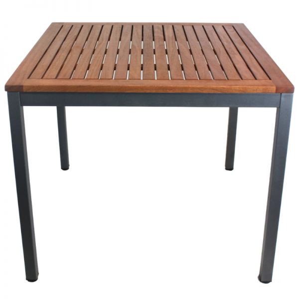 Dorset 90x90cm Square Hardwood/Metal Dining Table