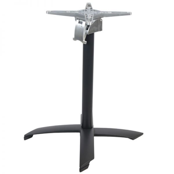 Aluminium Folding Cross Top Table Base - Black