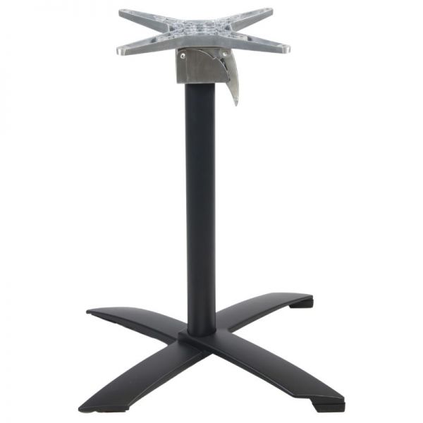 Aluminium Folding Cross Top Table Base - Black