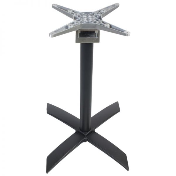 Aluminium Folding Cross Top Table Base - Black