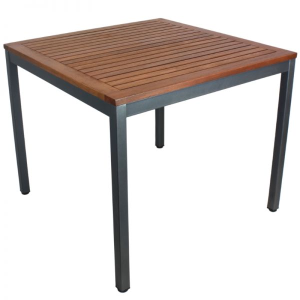 Dorset 90x90cm Square Hardwood/Metal Dining Table