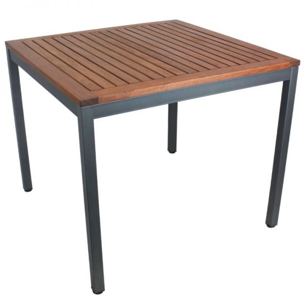 Dorset 90x90cm Square Hardwood/Metal Dining Table